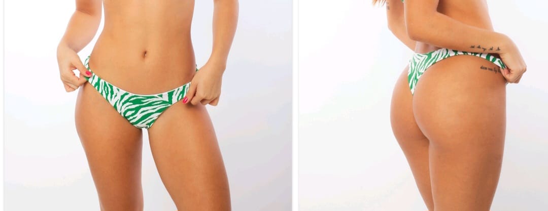 Bikini Cebra/Blanco/Verde