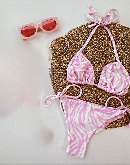 Bikini Cebra/Rosa