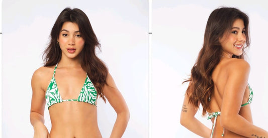 Bikini Cebra/Blanco/Verde